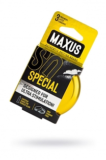Презервативы MAXUS Special набор в железном кейсе — 3 штуки (точечно-ребристые)