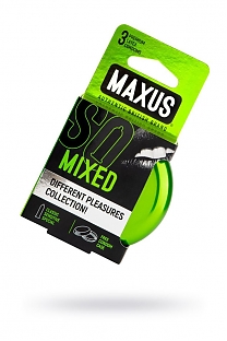 Презервативы MAXUS MIXED в металлическом кейсе — 3 штуки