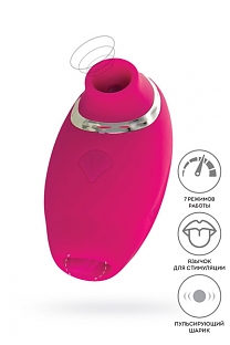 Многофункциональный стимулятор JOS Nimka с вакуумной стимуляцией клитора розовый  — 7 режимов стимуляции