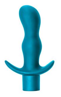 Анальная пробка Spice It Up Teaser голубая — 7 режимов вибрации (длина — 12,7 см, диаметр — 3 см)