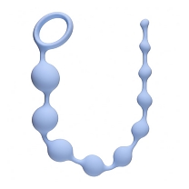 Анальная цепочка Long Pleasure Chain голубая (длина — 35,0 см, диаметр — 2,6 см)