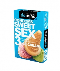 Презервативы оральные Domino Sweet Sex с ароматом мороженого — 3 штуки