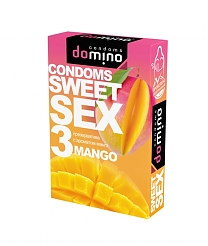 Презервативы оральные Domino Sweet Sex с ароматом манго — 3 штуки