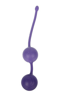 Вагинальные шарики металлические в силиконовой оболочке фиолетовые