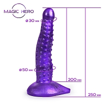 Фаллоимитатор Magic Hero фиолетовый (длина — 20,0 см, диаметр — 5,2 см)
