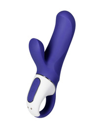 Вибратор Satisfyer Vibes Magic Bunny фиолетовый — 12 режимов вибрации (длина — 8,5 см, диаметр — 3,5 см)