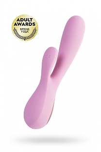 Вибратор Satisfyer Mono Flex светло-розовый — 10 режимов вибрации (длина — 20,4 см, диаметр — 4,0 см)