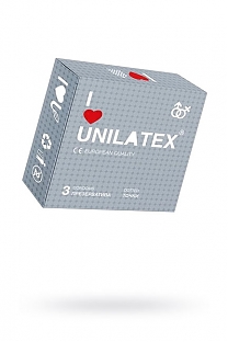 Презервативы Unilatex Dotted с точечной поверхностью — 3 штуки
