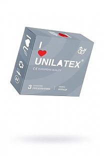 Презервативы Unilatex Natural Plain с рифленой поверхностью — 3 штук