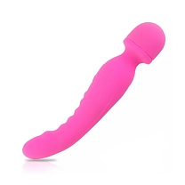 Вибромассажер Av Wand для принудительного оргазма c подогревом розовый — 7 режимов вибрации (длина — 22,0 см, диаметр — 3,4 см)
