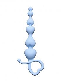 Анальная цепочка Begginers Beads Blue (длина — 18 см, диаметр — 3 см)