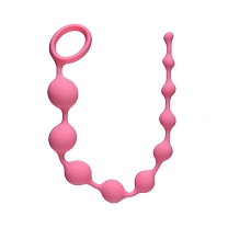 Анальная цепочка Long Pleasure Chain розовая (длина — 35,0 см, диаметр — 2,6 см)