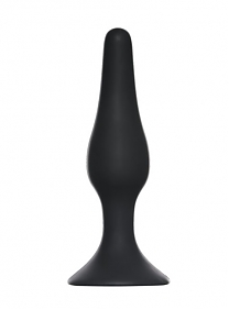 Анальная пробка Slim Anal Plug Medium черная (рабочая длина — 10,0 см, максимальный диаметр — 2,7 см)