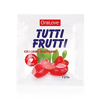 Съедобный лубрикант Tutti-Frutti со вкусом сладкого барбариса (4 гр)