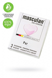 Презервативы masculan Pur № 3, утонченные, 18,5 см, 5,3 см, 3 шт.