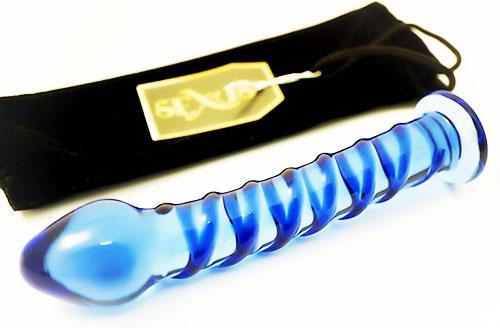 Фаллоимитатор Sexus Glass синий - 18 см Фаллоимитатор Sexus Glass синий - 18 см