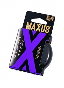 Презервативы MAXUS CUSTOM MADE 60, увеличенные, набор в железном кейсе — 3 шт