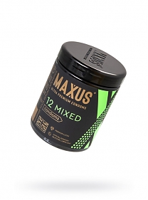 Презервативы MAXUS MIXED в пластиковом кейсе — 12 штук (микс)