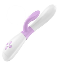 Вибратор OVO Rabbit, бело-розовый — 5 режимов вибрации