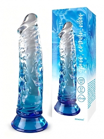 Фаллоимитатор EROWOMAN белый/синий (длина — 18,5 см, диаметр — 3,7 см)