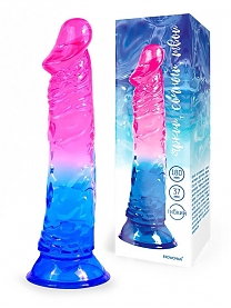 Фаллоимитатор EROWOMAN розовый/синий (длина — 18,5 см, диаметр — 3,7 см)