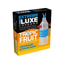 Презерватив Luxe «Убойный бурильщик» с усиками и ароматом тропических фруктов