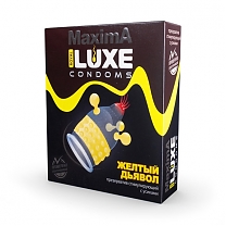 Презерватив Luxe «Желтый дьявол» с усиками и шариками