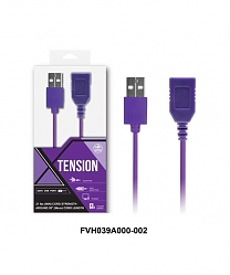 Удлинитель USB-провода 1м (фиолетовый)