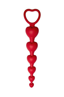 Анальная цепочка Love Beam бордовая (длина — 19 см, диаметр — 3,2 см)
