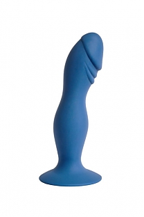 Анальная пробка Hercules синяя (длина — 16,0 см, диаметр — 3,5 см)