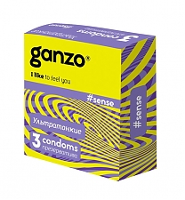 Презервативы Ganzo Sense тонкие — 3 штуки