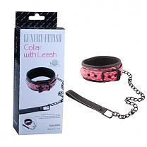Ошейник с поводком Collar With Leash розовый