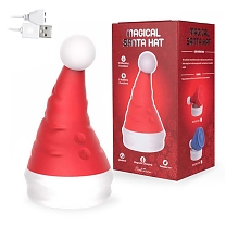Вибромассажёр Magical Santa Hat, красный, 10 реж. вибрации, 5 реж. движения шарика