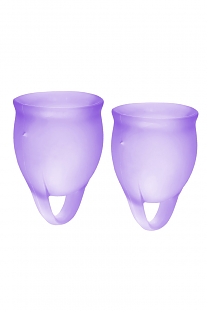 Набор менструальных чаш Satisfyer Feel Confident фиолетовые (2 штуки)