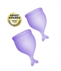 Набор менструальных чаш Satisfyer Feel Good фиолетовые (2 штуки)