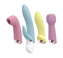 Набор вибраторов Satisfyer Marvelous Four (вакуум-волновой стимулятор, массажер-ванд, классический вибратор и вибратор-кролик)