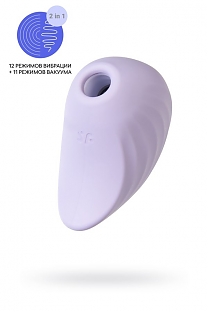 Вакуум-волновой бесконтактный стимулятор клитора Pearl Diver фиолетовый — 11 режимов стимуляции 12 режимов вибрации