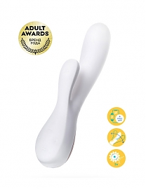 Вибратор Satisfyer Mono Flex белый — 10 режимов вибрации (длина — 20,4 см, диаметр — 4,0 см)