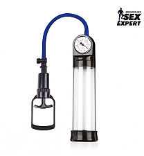 Помпа вакуумная Sex Expert с манометром (длина — 19,0 см, диаметр — 6,0 см)