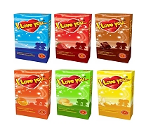 Презервативы I Love You... ароматизированные гладкие — 12 штук