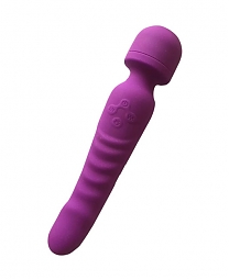 Вибромассажер Av Wand для принудительного оргазма c подогревом фиолетовый — 7 режимов вибрации (длина — 22,0 см, диаметр — 3,4 см)