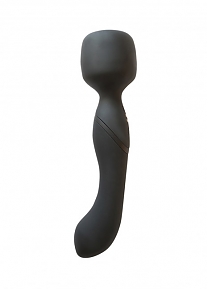 Вибромассажер Heating Wand для принудительного оргазма c подогревом черный — 10 режимов вибрации (длина — 22,0 см, диаметр — 5,5 см)