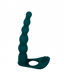 Вибронасадка для двойного проникновения Pure Passion Farnell зеленая (длина — 17,0 см, диаметр — 2,6 см)
