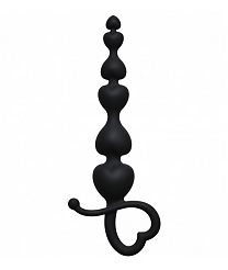 Анальная цепочка Begginers Beads Black (длина — 18 см, диаметр — 3 см)