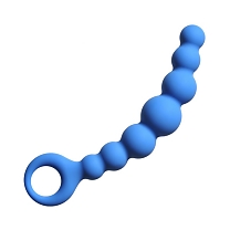 Упругая анальная цепочка Flexible Wand голубая (длина — 18,0 см, диаметр — 3,0 см)