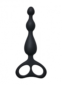 Анальная цепочка Ultimate Beads черная (длина — 17,0 см, максимальный диаметр — 3,0 см)