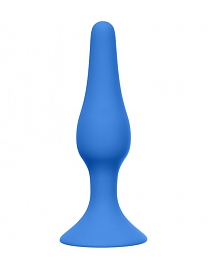 Анальная пробка Slim Anal Plug Medium синяя (рабочая длина — 10,0 см, диаметр — 2,7 см)