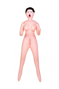 Кукла надувная Dolls-X by TOYFA Violet, брюнетка, с тремя отверстиями