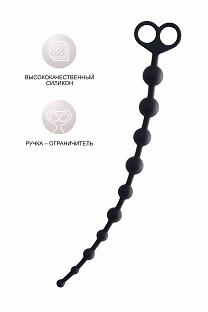 Анальные бусы POPO Pleasure by TOYFA Cephei, черные (длина — 33,5 см, диаметр — 2,4 см)
