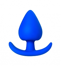 Анальная пробка A-Toys синяя (длина — 8,3 см, диаметр — 4,1 см)